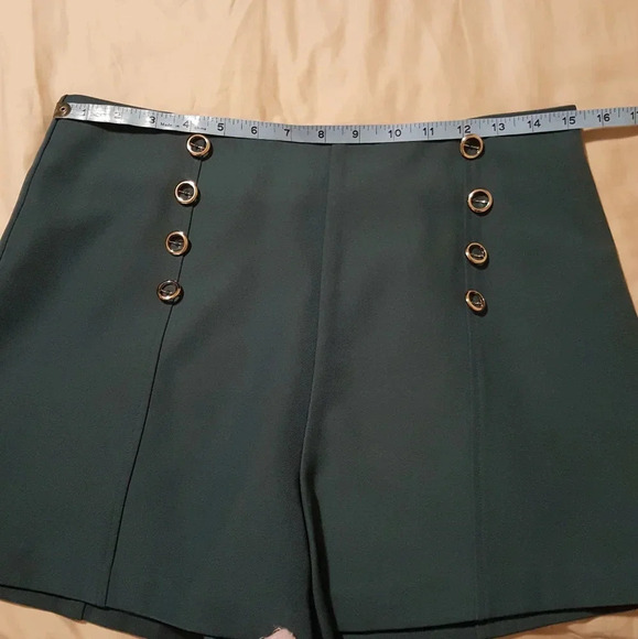 J.O.A high waisted Dark Teal shorts Size Medium - Picture 7 of 10